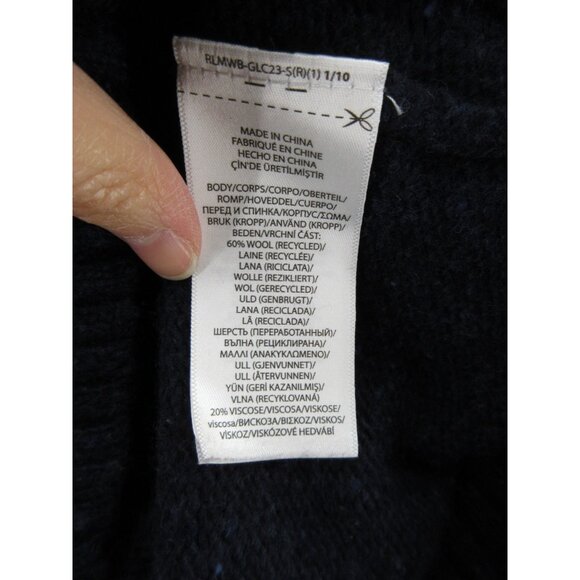 Ralph Lauren Polo Sweater Small Wool Blend Shawl Speckled Pullover Pony - Picture 10 of 12